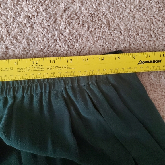 Eileen Fisher 100% Silk Georgette Crepe Straight Pant Women's Size Large Fir - Picture 10 of 12